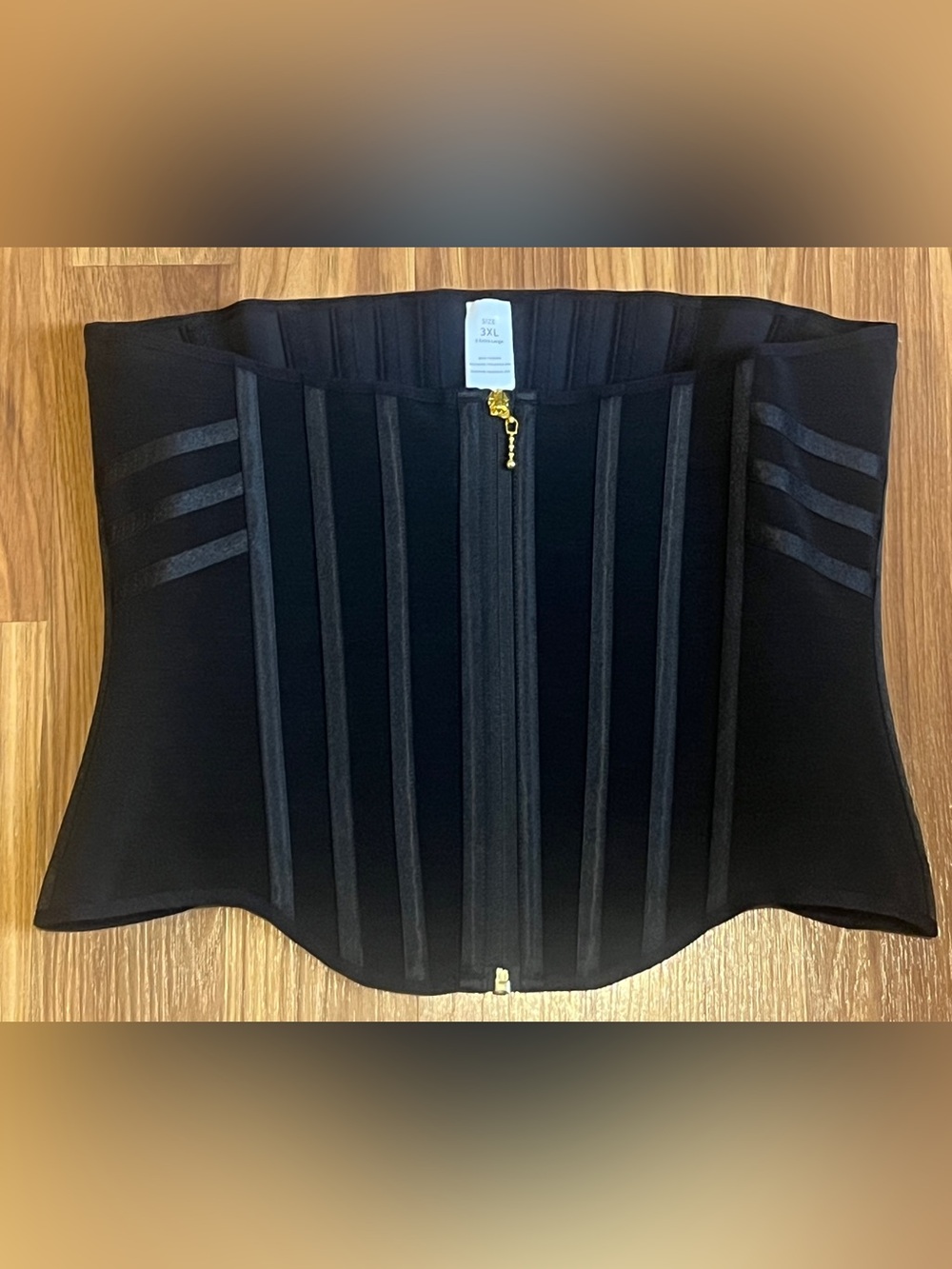SHAPSHE High Compression Curved Boned Waist Trainer - Black - Size 3XL